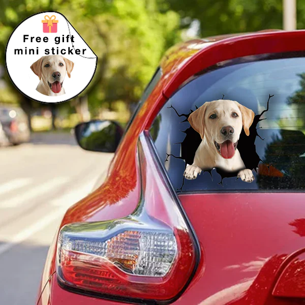 Personalized car sticker, with your dog - custom 1